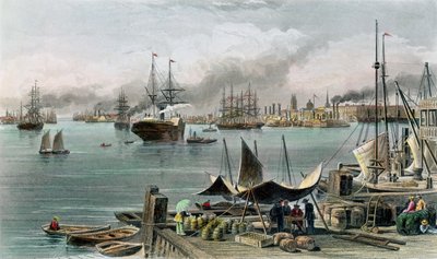 Hafen von New Orleans, graviert von D.G. Thompson von Alfred Rudolph Waud